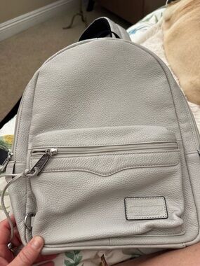 Rebecca Minkoff Light Gray Leather Mini Backpack